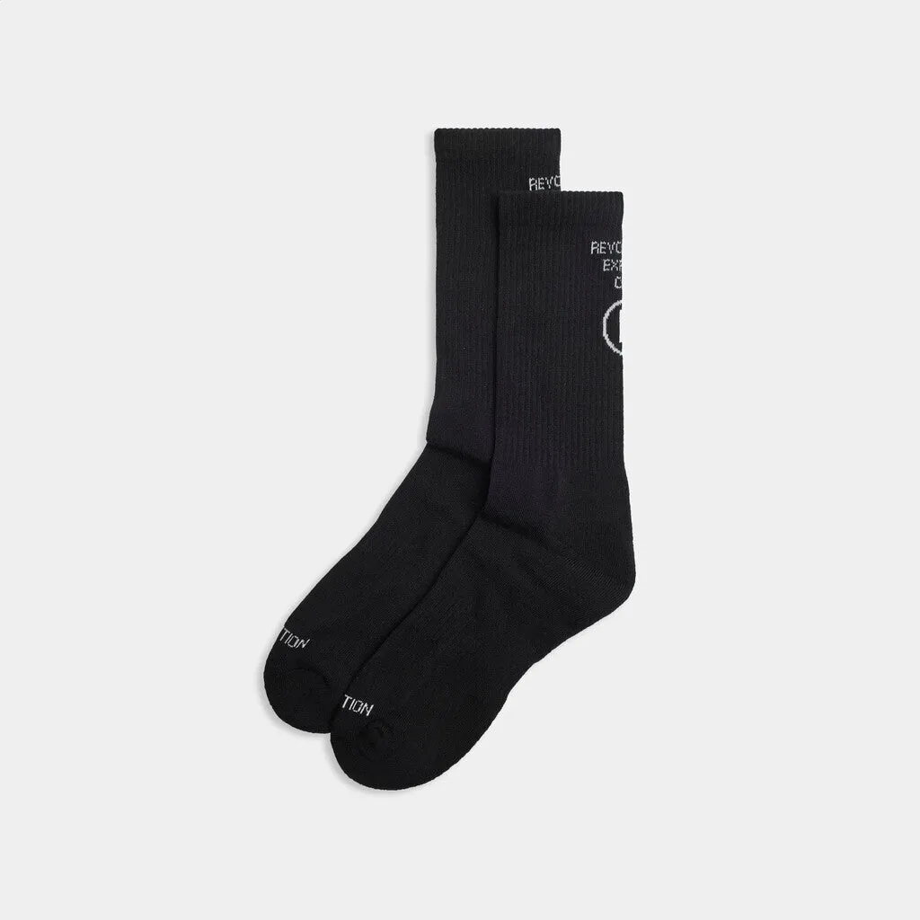 Jaquard Crew Sock / 8910 - Black