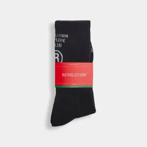 Jaquard Crew Sock / 8910 - Black
