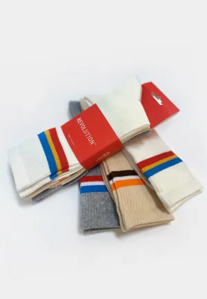 Jaquard Crew Sock / 8916 - Multi