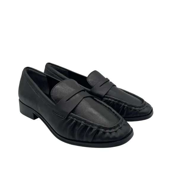J.Crew Maison Loafers Ruched Leather Sz 5 Preppy Office Siren Work Academia