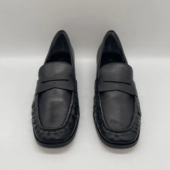 J.Crew Maison Loafers Ruched Leather Sz 5 Preppy Office Siren Work Academia
