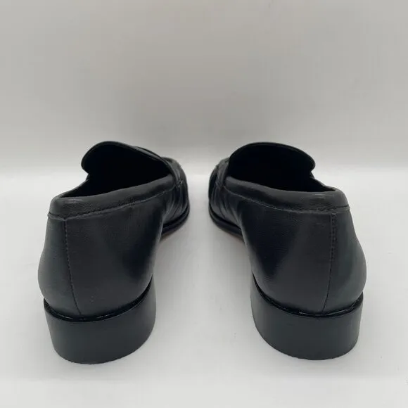 J.Crew Maison Loafers Ruched Leather Sz 5 Preppy Office Siren Work Academia