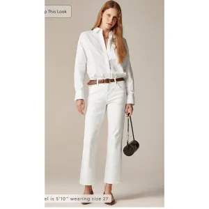 J.CREW Petite Mid-rise Kickout Jean Size 27P White NEW CH694 Casual Coastal