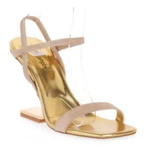 Jeffrey Campbell Geometric Sandal Tan Leather Size 9 NWT