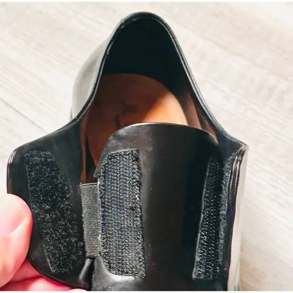 Jil Sander Women’s Oxford shoe black leather slide on round toe Size 7, 38