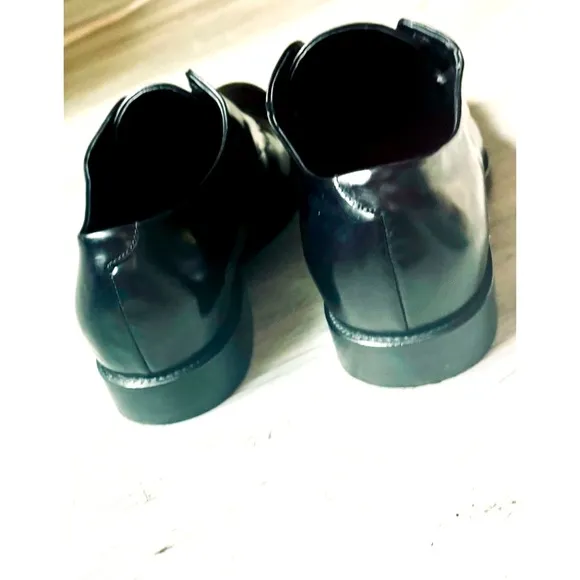 Jil Sander Women’s Oxford shoe black leather slide on round toe Size 7, 38