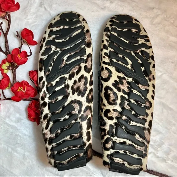 Jimmy Choo Shoes Flats ZENITH in Exotic Printed Pony Size 38 (US 7)