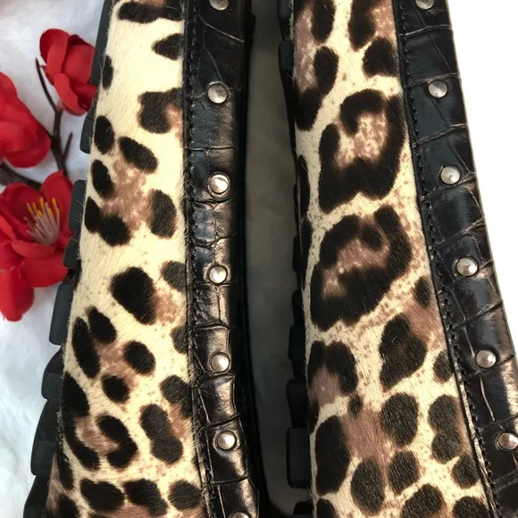 Jimmy Choo Shoes Flats ZENITH in Exotic Printed Pony Size 38 (US 7)