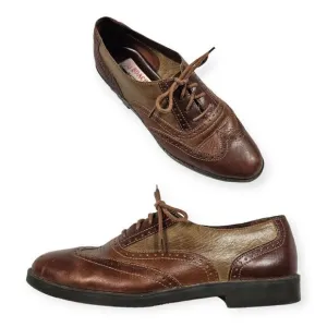 Jo Rdache 80s Vintage‎ Leather Oxford Lace Up Shoes Women's Size 7