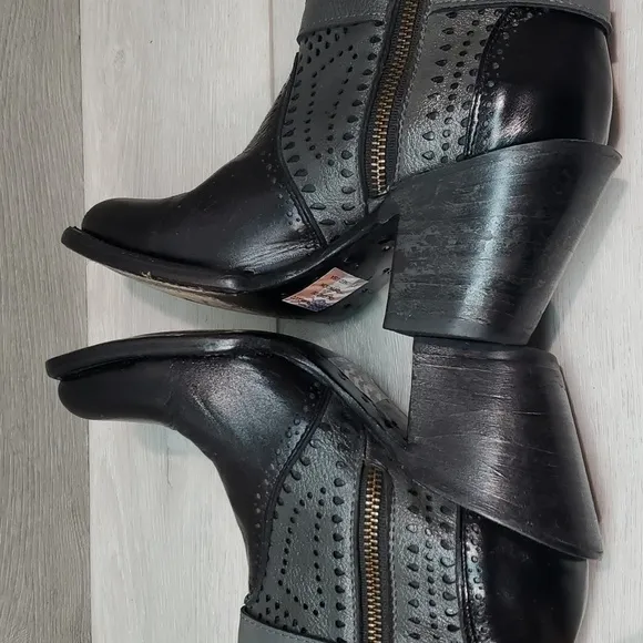 JoeBoots Womens Western Vintage Cowboy Leather Heels shoes boots sz 7