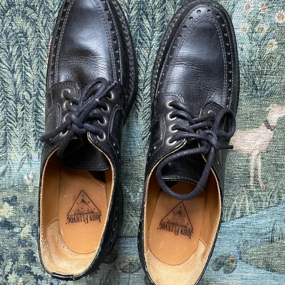 John Fluevog black aracely platform flatform brogues / Oxford shoes
