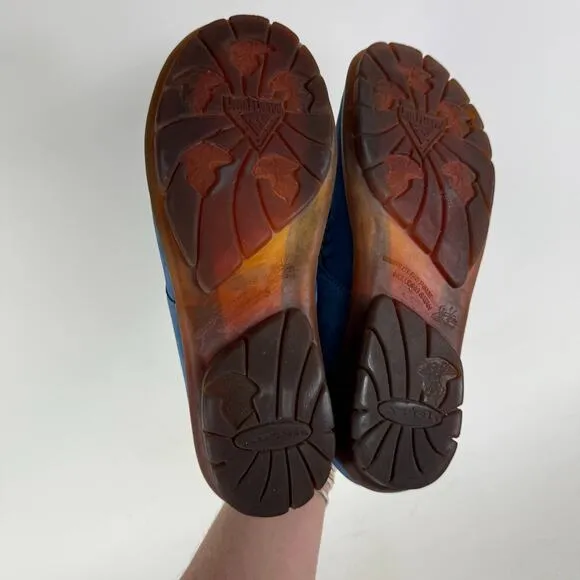 John Fluevog Earth Angel Moccasin Men's 9 Blue Nubuck Comfort Lace-Up Shoes