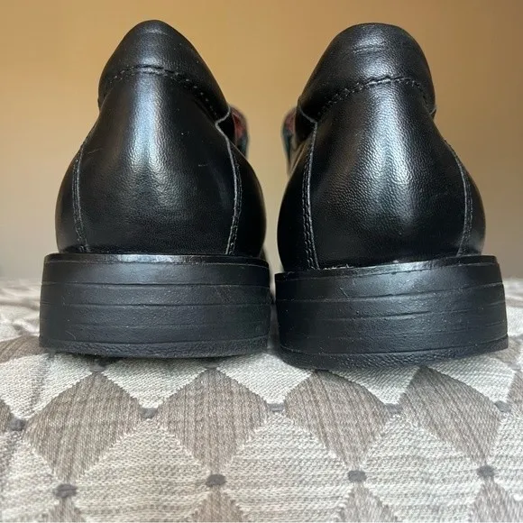 Johnston &amp; Murphy Black Leather Square Toe Slip On Loafer Shoes Men’s Size 12
