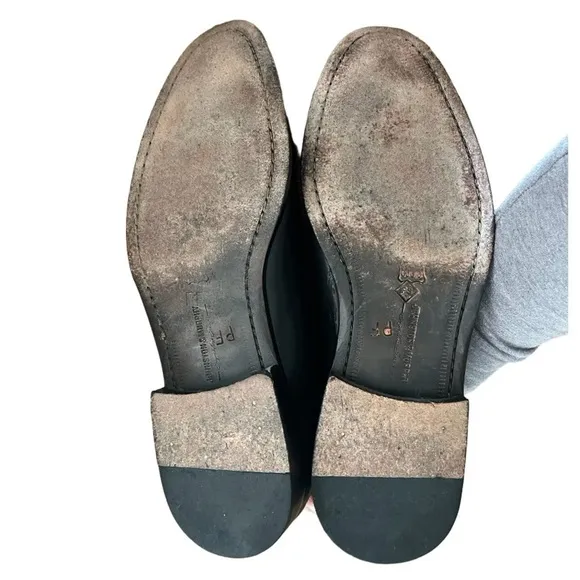 Johnston &amp; Murphy Mens Oxford Dress Shoes Black Cap Toe 12M