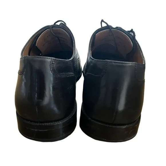 Johnston &amp; Murphy Mens Oxford Dress Shoes Black Cap Toe 12M