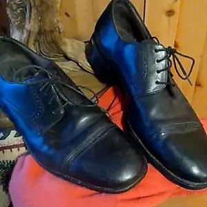 Johnston &amp; Murphy  Tie Oxford  SHOES Sz 12 EUC 20-2127