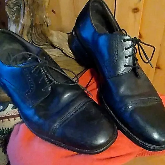 Johnston &amp; Murphy  Tie Oxford  SHOES Sz 12 EUC 20-2127