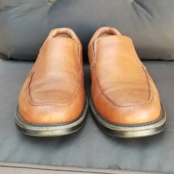Johnston &amp; Murphy XC4 BROWN Leather Loafers (Men 10.5M) Dual Width Comfort Shoes