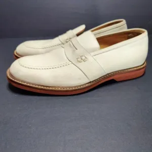 Johnston Murphy Men's Vintage Leather Penny Loafers Shoes Ivory Casual 1…