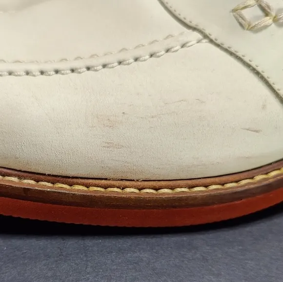 Johnston Murphy Men's Vintage Leather Penny Loafers Shoes Ivory Casual 1…