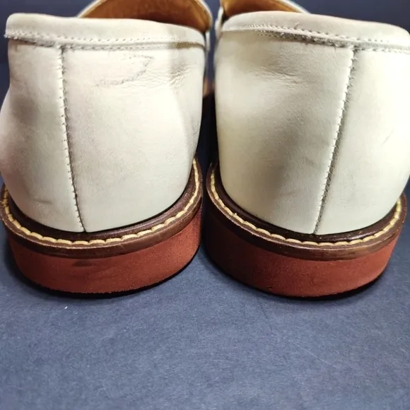 Johnston Murphy Men's Vintage Leather Penny Loafers Shoes Ivory Casual 1…