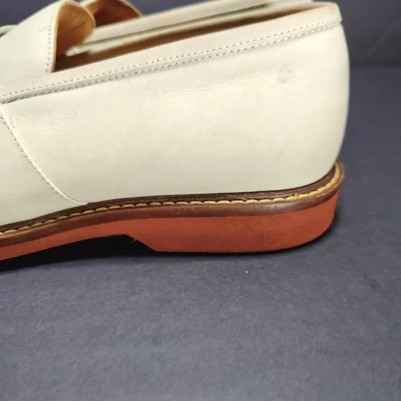 Johnston Murphy Men's Vintage Leather Penny Loafers Shoes Ivory Casual 1…
