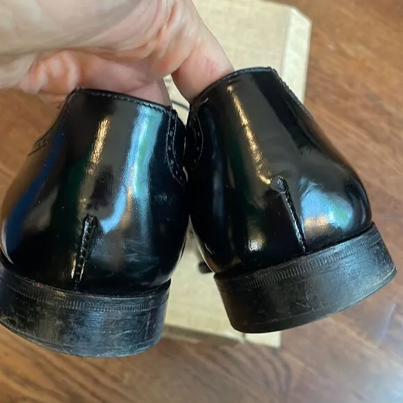 Johnston &amp; Murphy Corvino black leather oxford lace up dress shoes