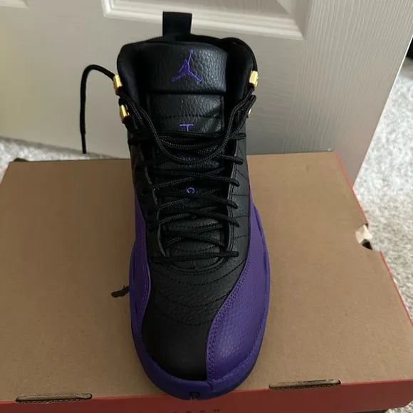 Jordan 12 brand new!!! Men's Black and Purple Sneakers