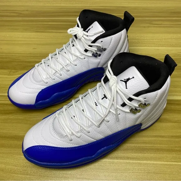 Jordan 12 Retro ‘Blueberry’ Royal Blue White Men’s Basketball Sneakers Shoes