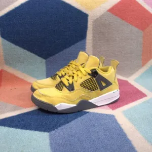 Jordan 4 Retro Lightning 2021 Kids Size 2Y  Shoes BQ7669-700