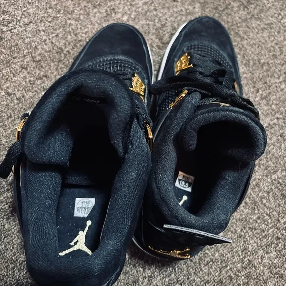 Jordan Black and Gold High-Top Sneakers