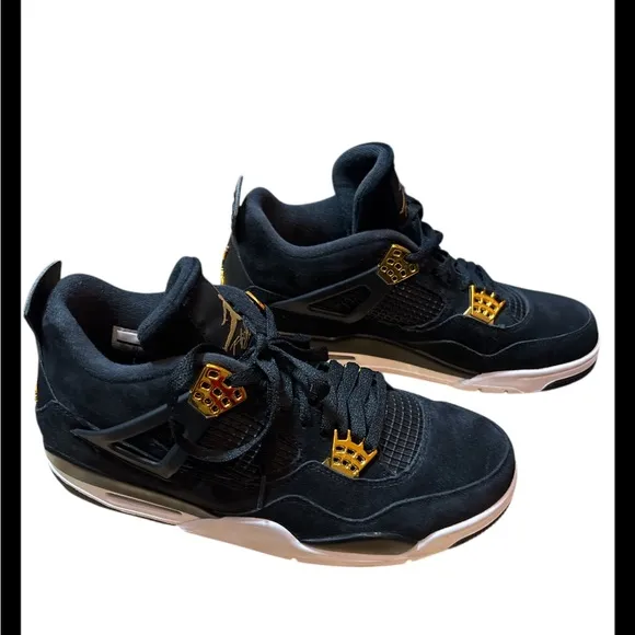 Jordan Black and Gold High-Top Sneakers
