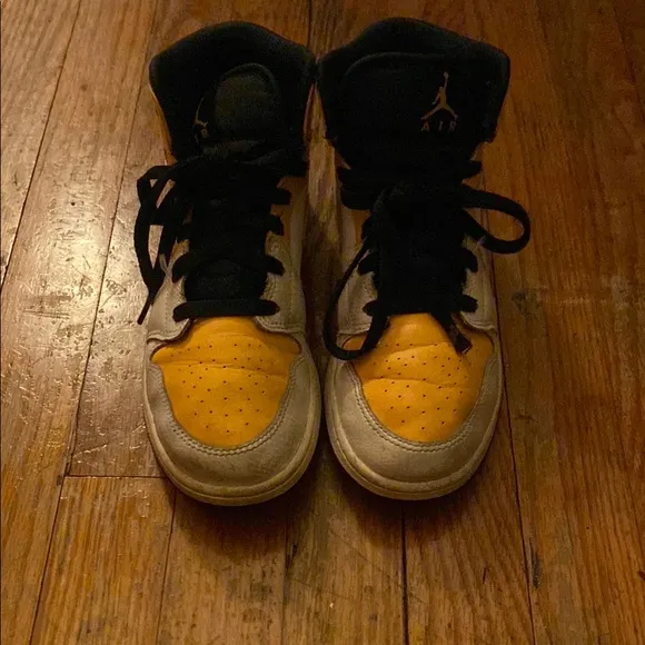 Jordan Black and Orange Sneakers High-Top Style