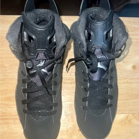 Jordan Black and Silver Athletic Shoes with Air Unit
