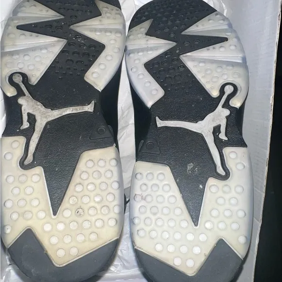 Jordan Black and Silver Athletic Shoes with Air Unit