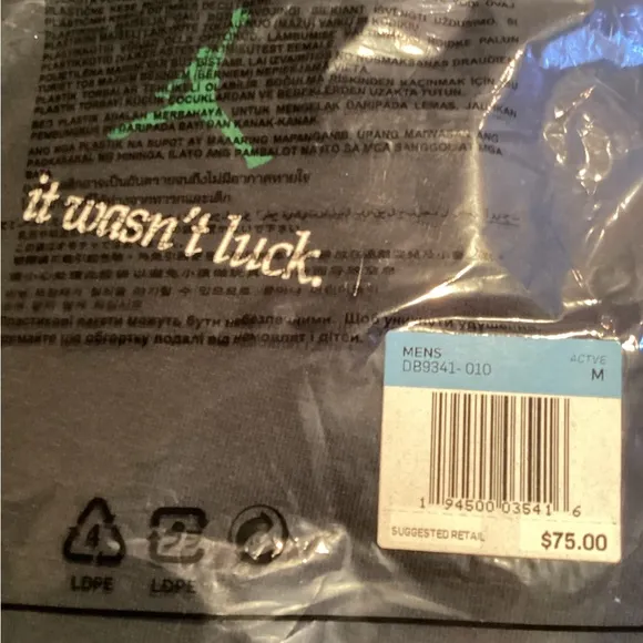 Jordan Brand × Nike × Streetwear x &quot;it wasn't luck&quot; Graphic Hoodie Size Medium