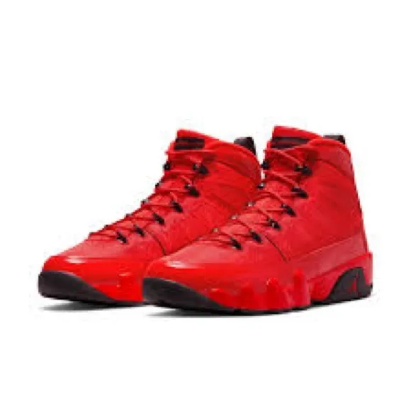 Jordan Red and Black Athletic Shoes High-Top Design