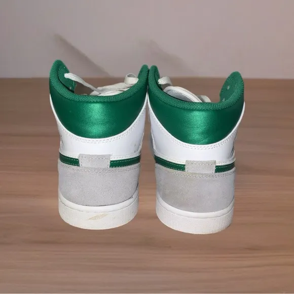 Jordan Size 9- Green and White High-Top Sneakers