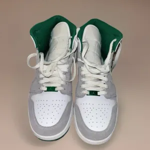 Jordan Size 9- Green and White High-Top Sneakers