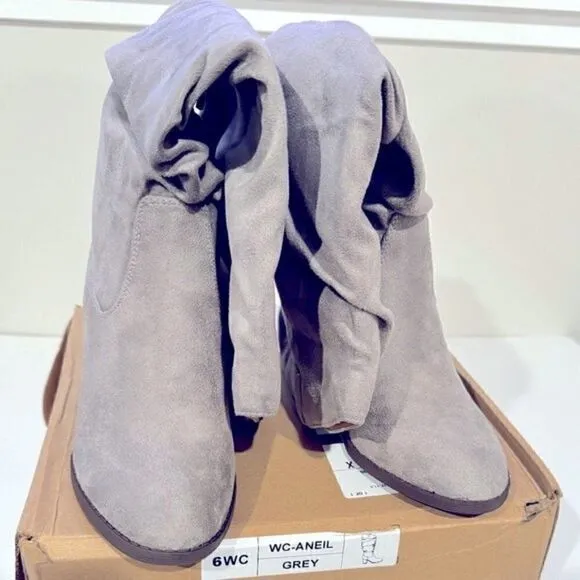 JOURNEE COLLECTION Women's Aneil Boots Grey, shoes 6WC US