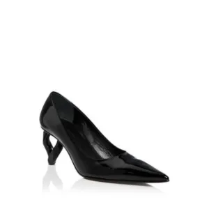 JW ANDERSON Womens Black Toe Sculpted Heel Slip On Leather Pumps Shoes 36.5