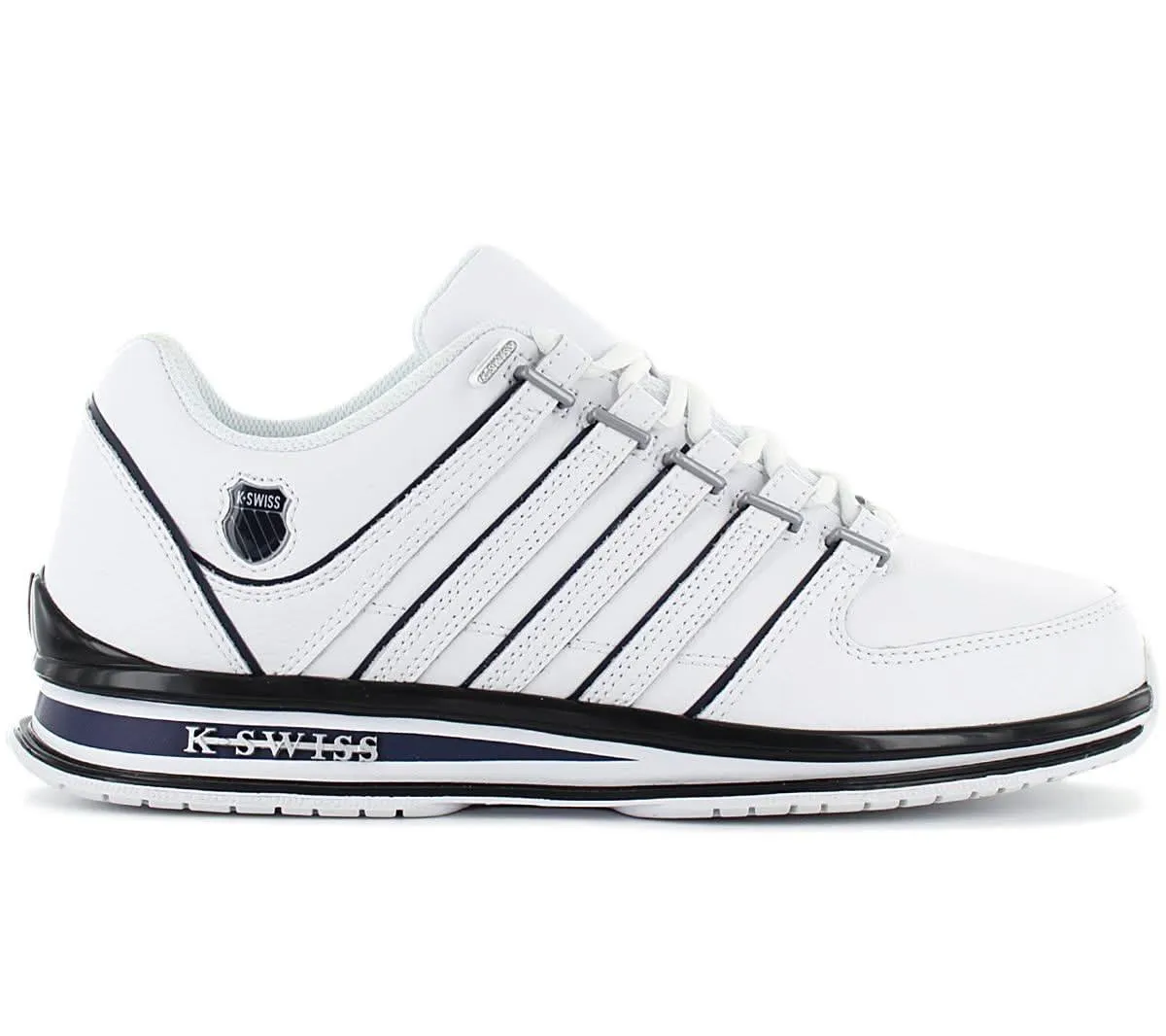 K-Swiss Rinzler Leather - Herren Sneakers Schuhe Leder Weiß 01235-139-M