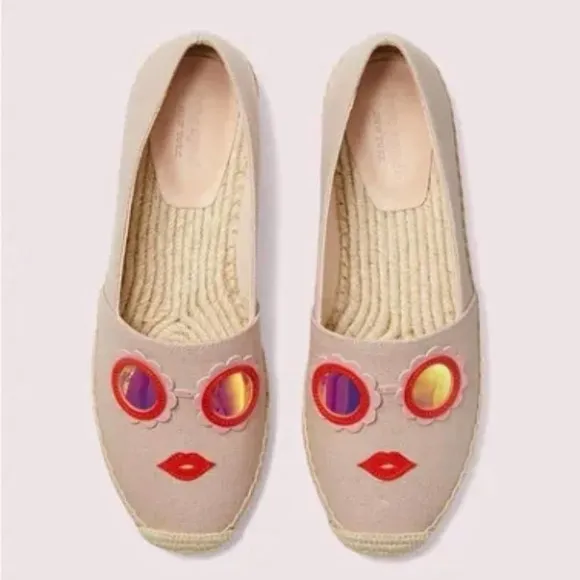 Kate Spade New York Grenada Glasses Whimsical Embellished Slip-On Espadrilles