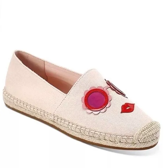 Kate Spade New York Grenada Glasses Whimsical Embellished Slip-On Espadrilles