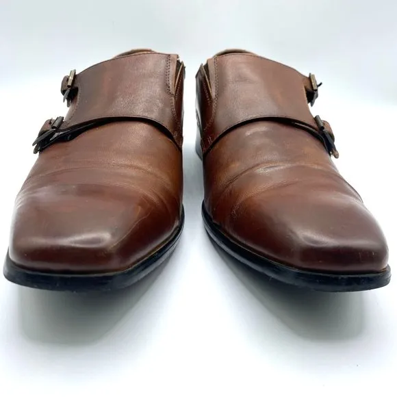 Kenneth Cole Reaction Men's Design 20724 Brown Leather Slip-on Dress Shoes Size