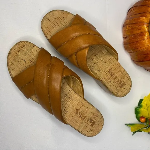 Kork-Ease Faithe Sandals Slides Cross Straps New