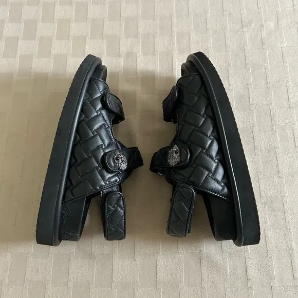 Kurt Geiger Orson Quilted Velcro Strap Sandals