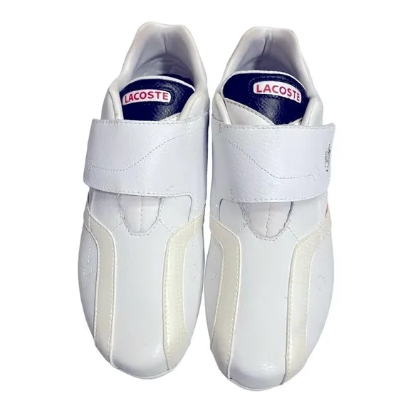 Lacoste Men’s Strap White/Navy Shoes Size 6.5 Never Worn NWOB