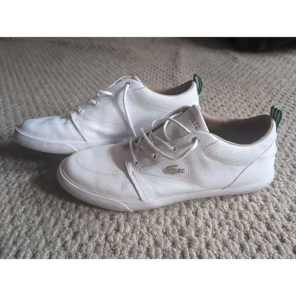 Lacoste Mens White Bayliss 119 1 U Athletic Casual Dress Shoes‎ US 11 M
