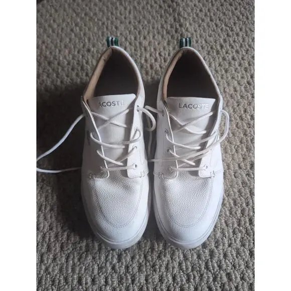 Lacoste Mens White Bayliss 119 1 U Athletic Casual Dress Shoes‎ US 11 M